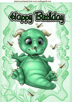 Ooh! So Many of Them! Cute Little Green Dragon A4