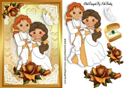 My Beautiful Princess, with Gold Roses & Ring