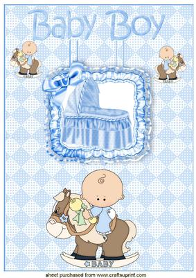 Baby Boy on Rocking Horse Pop Up