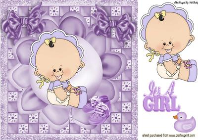 Cutting My First Tooth Baby Girl with Duck 8x8