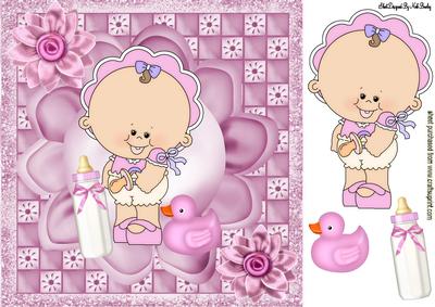 My First Tooth with Baby Girl Pink Duck 8x8