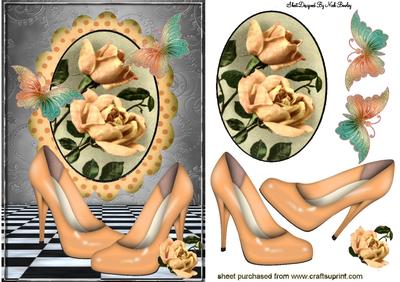 Pretty Peach Roses with Peach Shoes