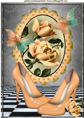 Prety Peach Roses with Peach Roses & Shoes A4