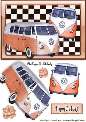 Lovely Orange Volkswagon Camper Van