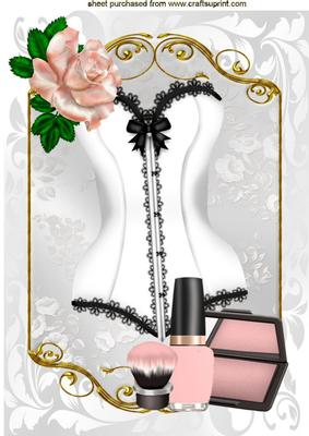 Pretty White Basque Makeup and Rose A4