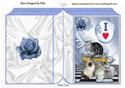 I Love My Fur Babies, Cute Cats & Kittens Folded Book