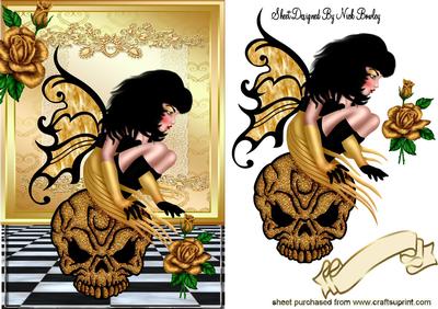 Gothic Faerie in Gold with Gold Roses