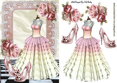 You Shall Go to the Ball! with Pink Roses, & Shoes