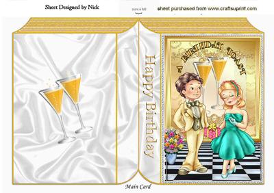 A Birthday Toast, Folded Book