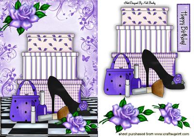Purple Roses, with Pretty Boxes & Makeup