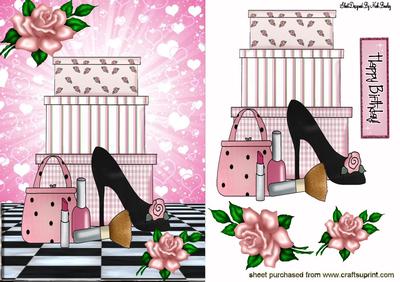 Pink Roses with Pretty Boxes & Makeup