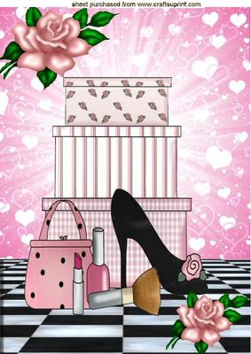 Pink Roses with Pretty Boxes & Makeup A4