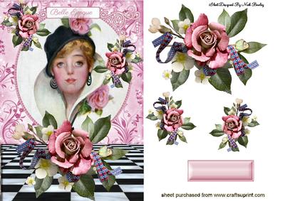 Vintage French Belle with Roses