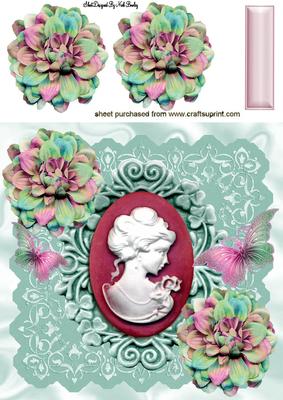 Rainbow Flowers and Butterflies with Cameo 8x8