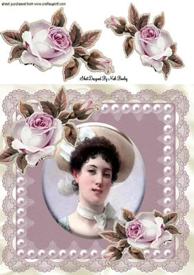 Pearls & Lace with Pretty Vintage Lady 8x8