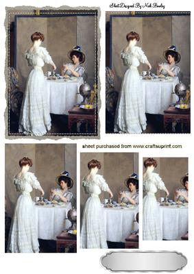 French Teas with Vintage Ladies Pyramids