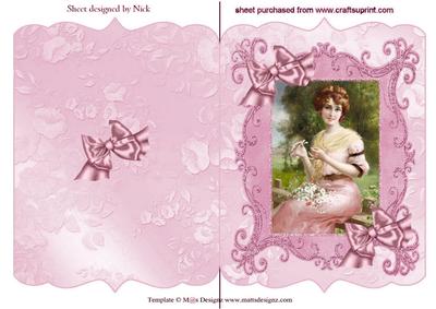 Pretty Vintage Lady Ready Made Card