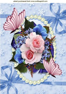 Pearls, Bows and Pretty Flowers A4