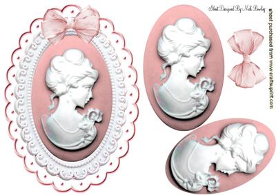 Pretty in Pink, Cameo Vintage Lady