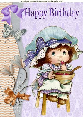Cute Little Girl in Bonnet Eating Strawberries