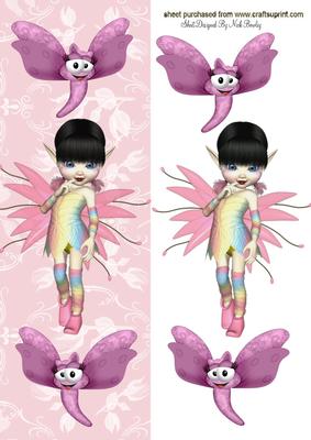 Cute Faerie with Cheeky Butterflies Tall Dl