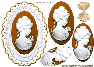 Pretty in Brown, Lady Cameo Oval Pyramids