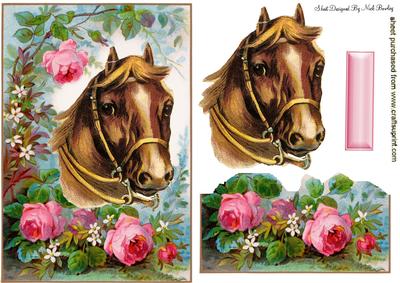 Horse Among the Roses