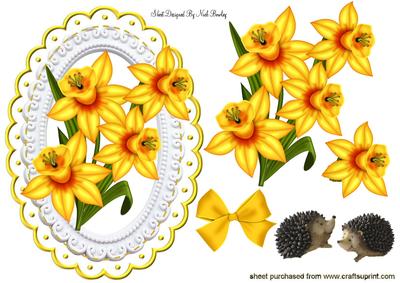 Golden Daffodils with Hedgehogs
