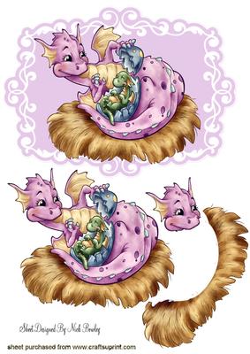 Moments with Mamma Cute Little Dragon & Baby