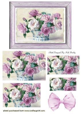 Pink Roses in a Bowl Pyramids