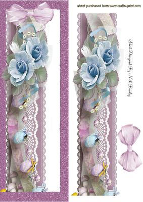 Rose and Lace Border Tall Dl