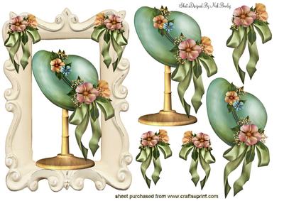 Pretty Green Bonnet with Flowers