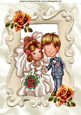 Wedding Day with Gold Roses and Champagne A4