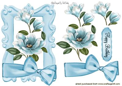 Turq Magnolias with Bow