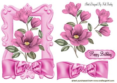 Pink Magnolias with Bow