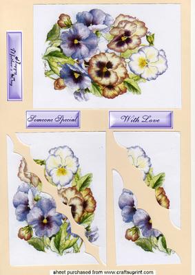 Pretty Pansey's Wavey Side Stacker, Lo Vely for Mother's Day , or Birthdays