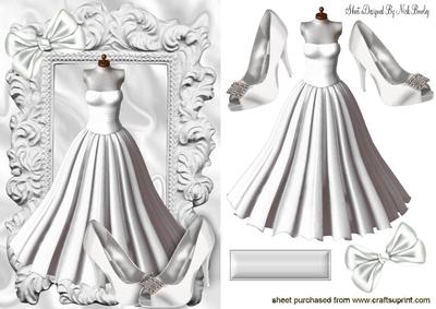 All White and Elegant in Ornate Frame