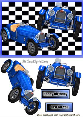 Blue Sports Racing Cars