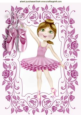 Dancing Ballerina with Her Shoes A4