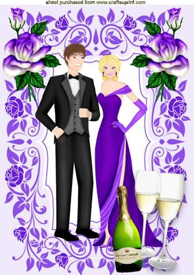 Lovely Couple Celebrating with Champagne A4