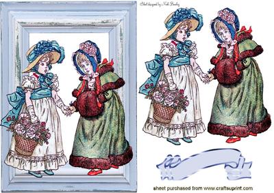 Best of Friends Spring Girl & Winter Girl in Frame