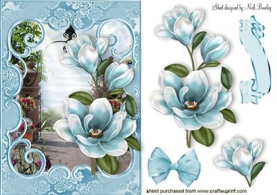 In the Garden Blue Magnolias