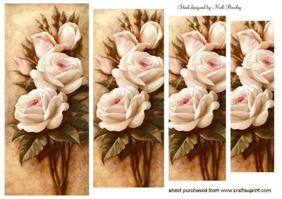 Vintage Pale Pink Roses Pyramids