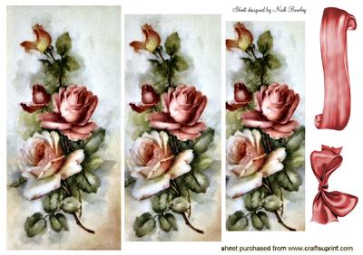Pretty Painted Roses Pyramids