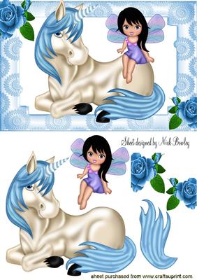 Unicorn with Little Fairy