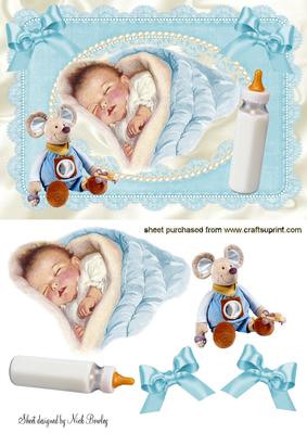 Cute Baby Boy with His Cuddly Mouse