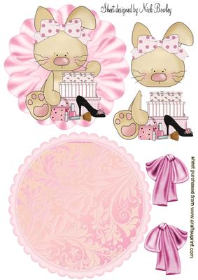 Cute Bunny with Makeup and Shoes Rocker