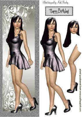 Pretty in Her Black Dress and Matching Shoes Tall Dl