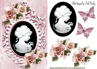 Pretty Cameo with Porcelain Roses