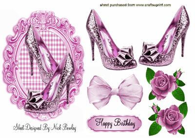 Pink Sparkle Shoes with Roses and Bow